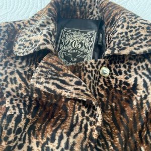 Guess leopard crop jacket…XS